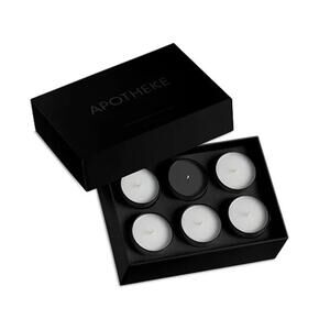 APOTHEKE Limited Edition Matte Black Signature 6P Votive Gift Set (90+ hr Burn)